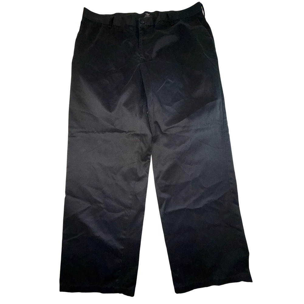 Dockers Signature Khaki Mens Black Classic Fit D3 Straight Leg Pants 38x30